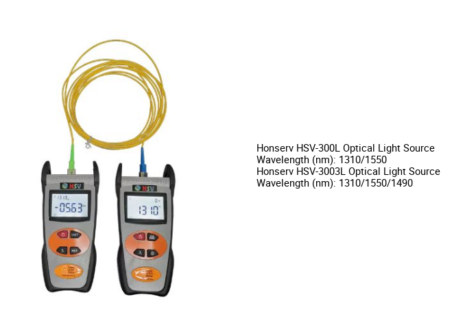 Two Honsery HSV-300L optical light source devices on a white background.