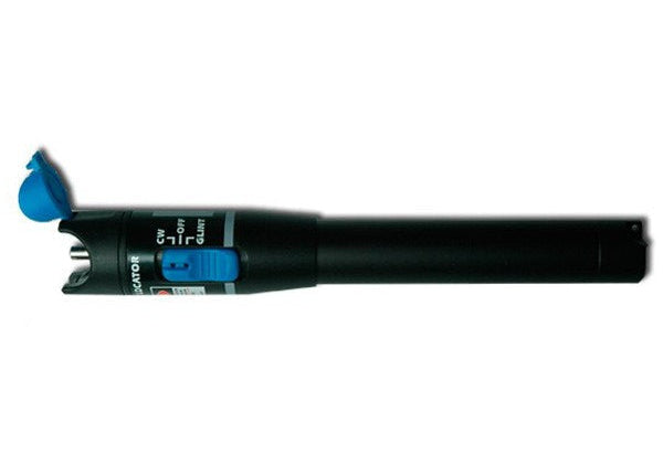 Black electronic device with blue top on a white background